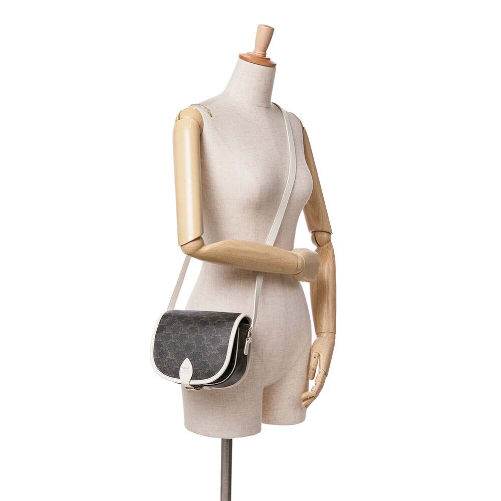 Celine Folco Bag Triomphe Coated Canvas #245343C11B - Picture 7 of 7